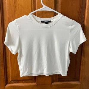White crop top